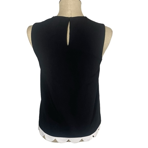 Black Tank Top with scallop Trim Size XS - Picture 4 of 7